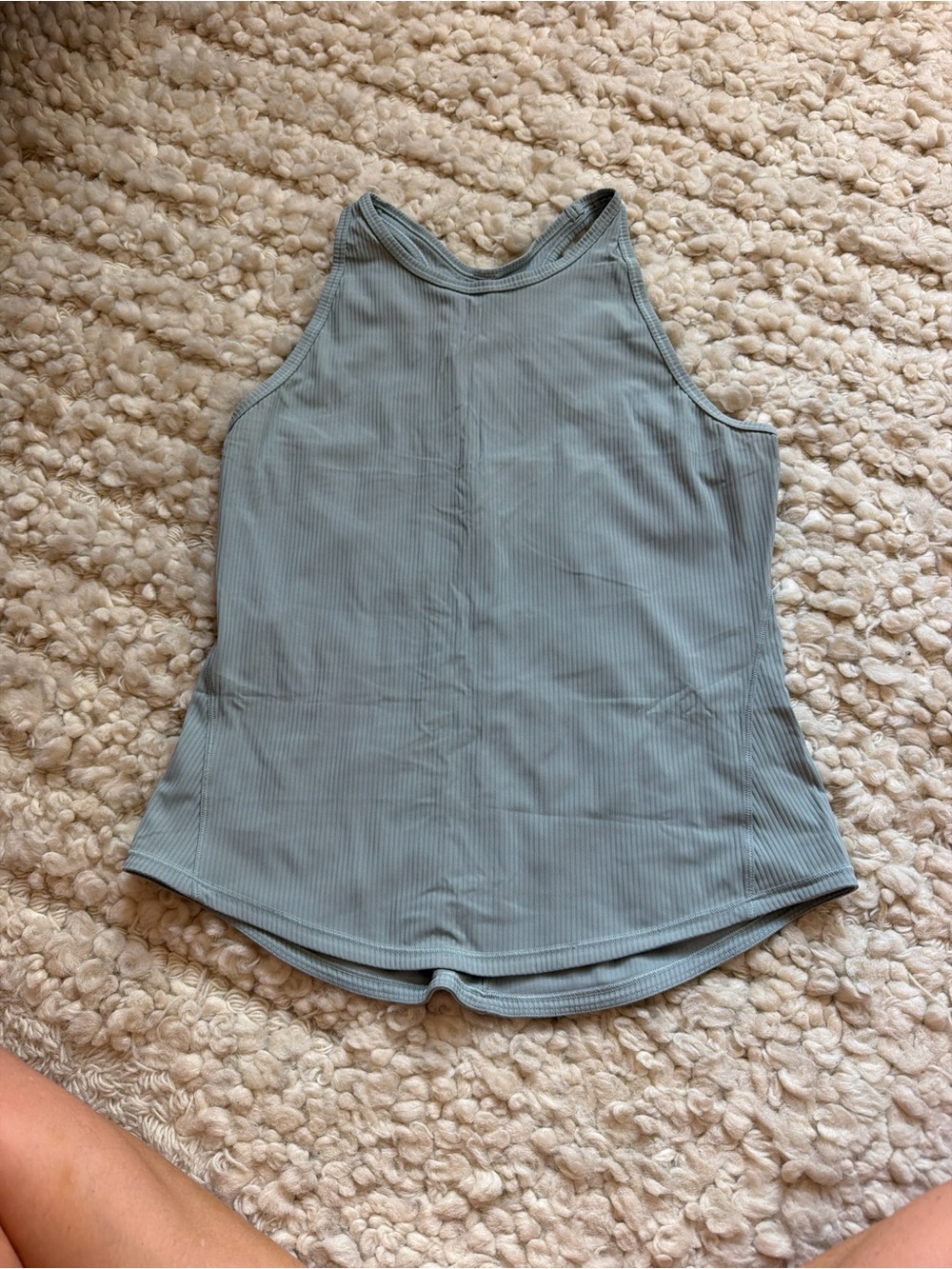 lululemon athletica Ribbed High-Neck Tank — Sage Green